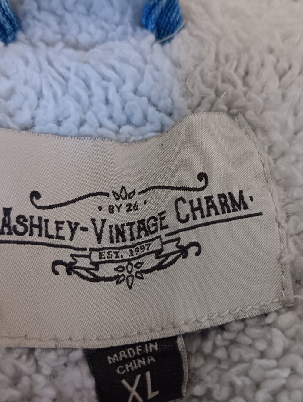 Ashley Vintage Charm Lined Cropped Denim Jacket, Full Zip Womens XL Extra Large - Picture 5 of 10